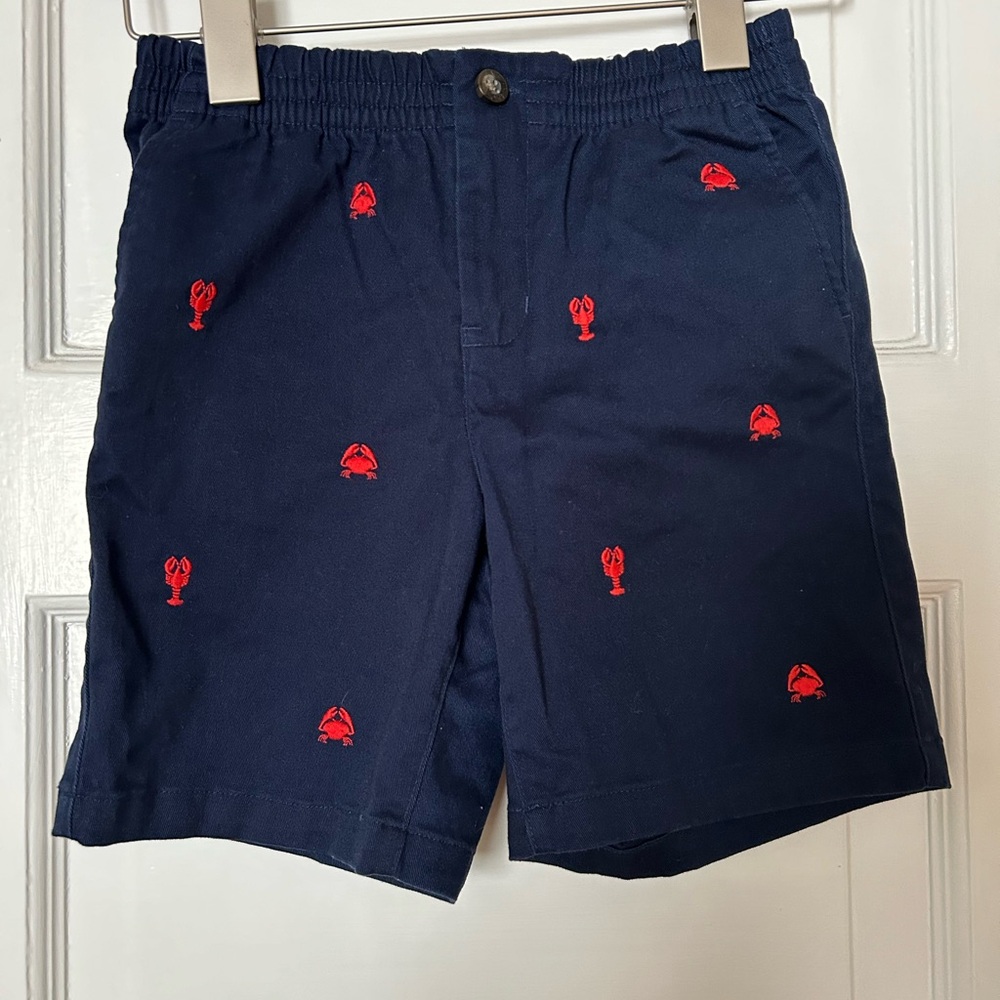 Janie and Jack Lobster and Crab Navy/Red Sz 7 shorts